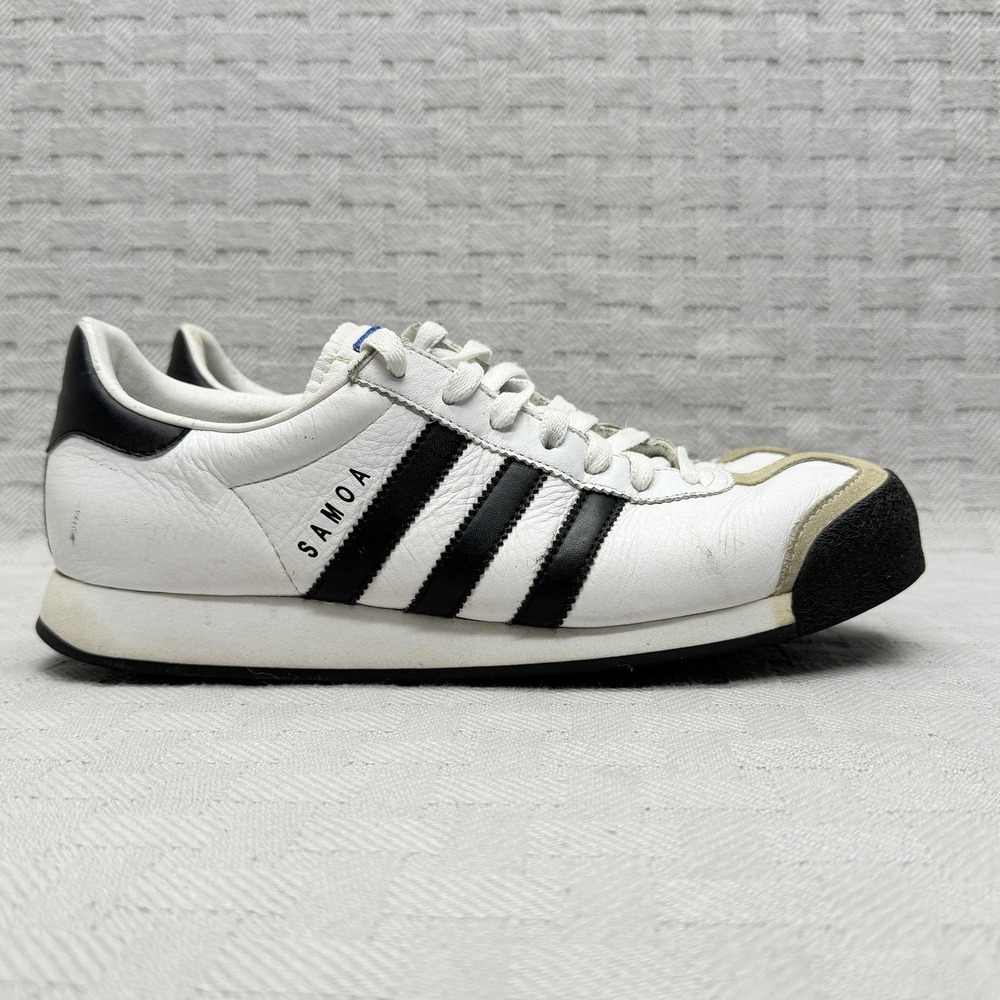 Adidas Samoa Shoes Mens Size 9 White Leather Casual Sneakers 675033